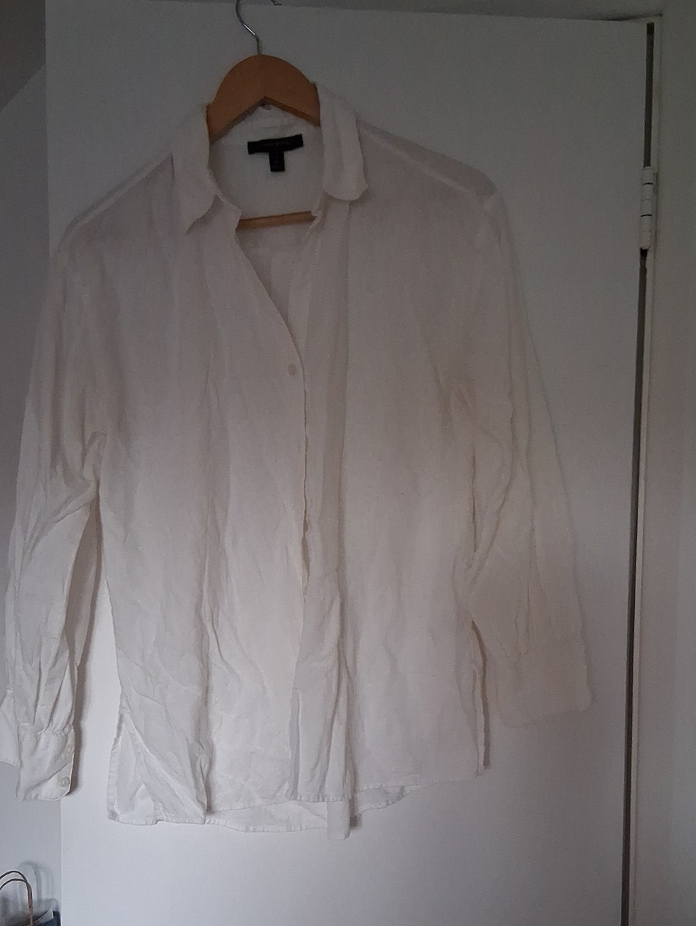Classic White Linen Button-Up Shirt